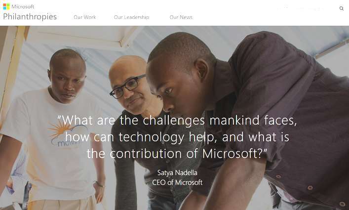 A Microsoft Philanthropies vai doa mil milhões em serviços cloud a ONG´s | Cred_Microsoft