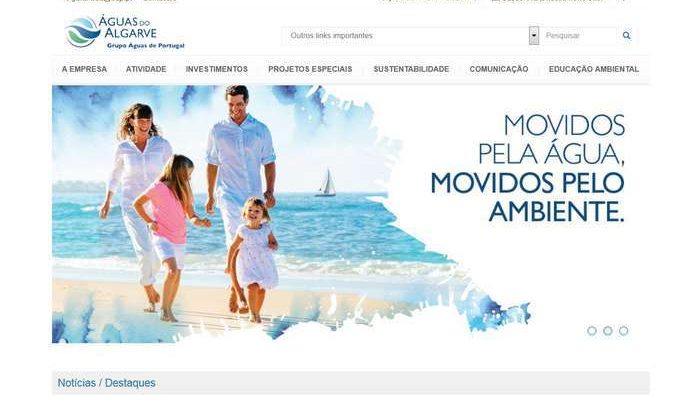 Águas do Algarve anunciou o lançamento de novo website