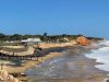 O Temporal destruiu a Praia do Forte Novo em Quarteira